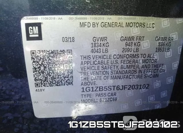 1G1ZB5ST6JF203102 фото 10