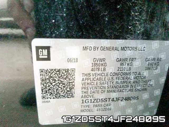 1G1ZD5ST4JF248095 фото 2