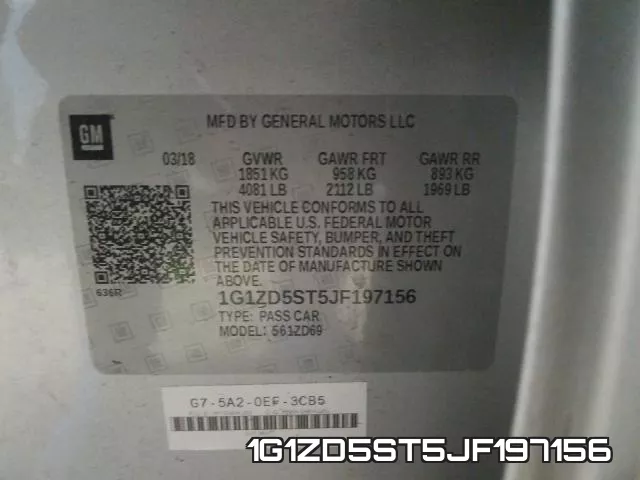 1G1ZD5ST5JF197156 фото 2