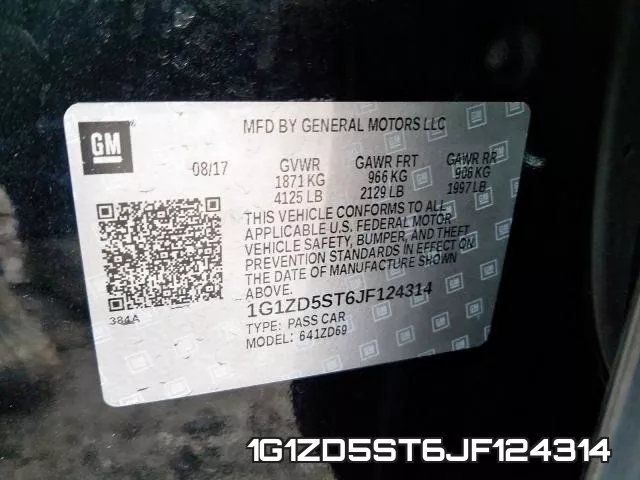 1G1ZD5ST6JF124314 фото 2