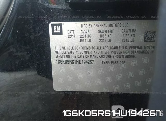 1G6KD5RS1HU194267 фото 10