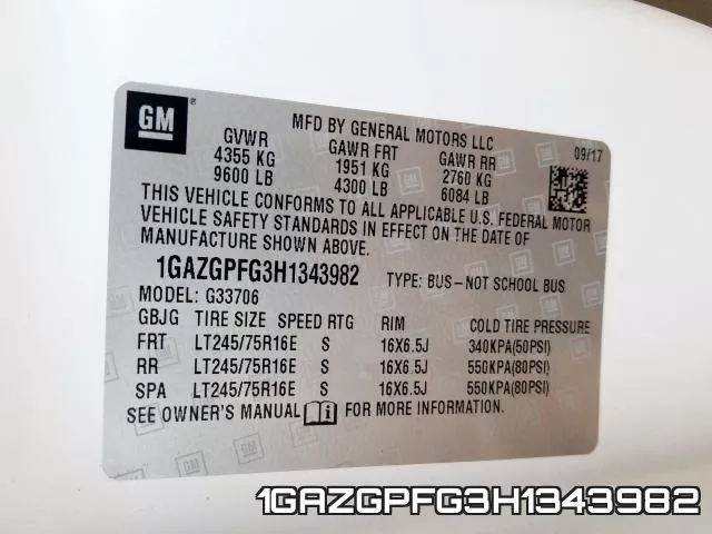 1GAZGPFG3H1343982 фото 2