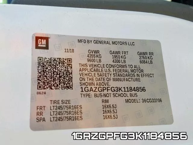 1GAZGPFG3K1184856 фото 2