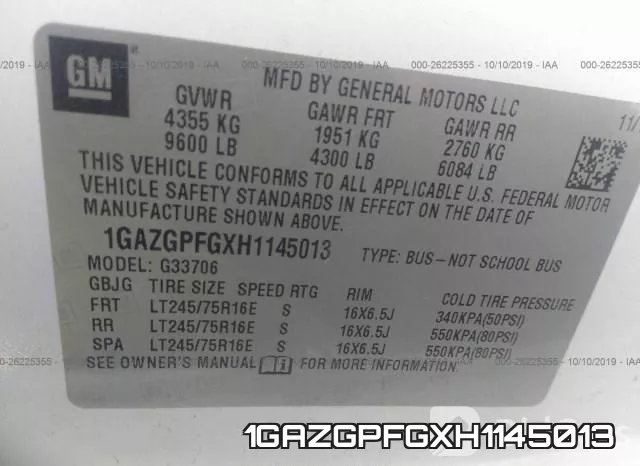 1GAZGPFGXH1145013 фото 10