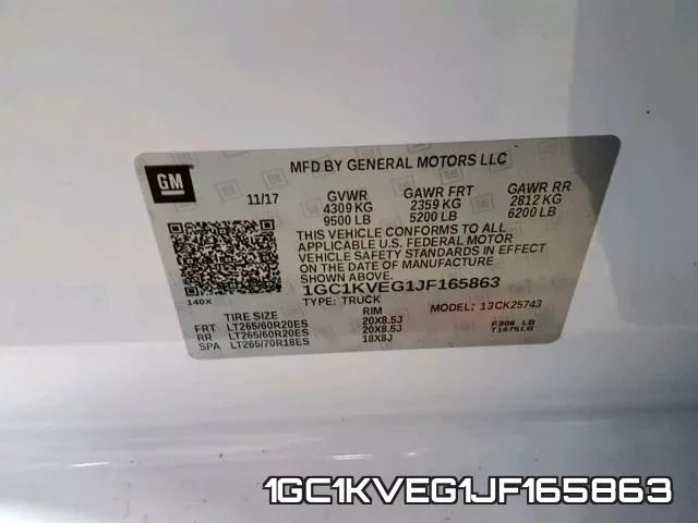 1GC1KVEG1JF165863 фото 2