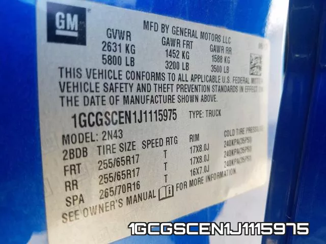 1GCGSCEN1J1115975 фото 2