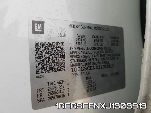 1GCGSCENXJ1303913 фото 2