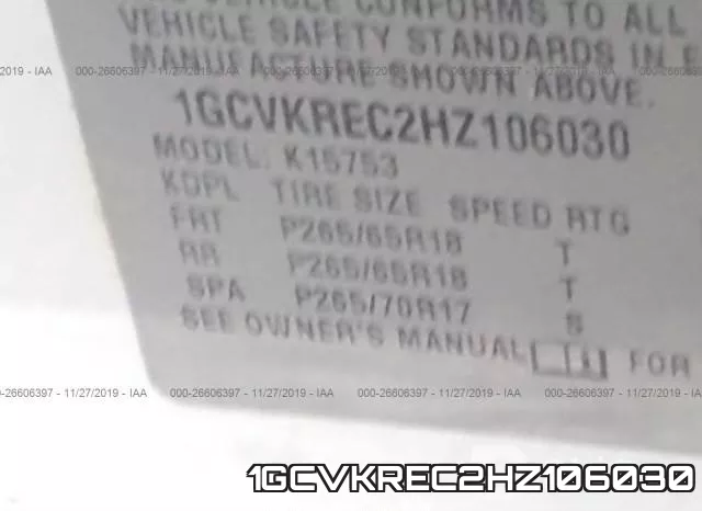 1GCVKREC2HZ106030 фото 10