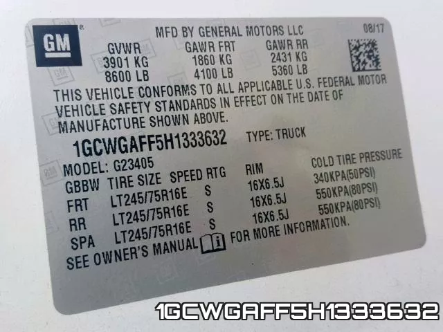 1GCWGAFF5H1333632 фото 2