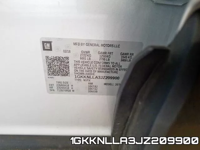 1GKKNLLA3JZ209900 фото 2