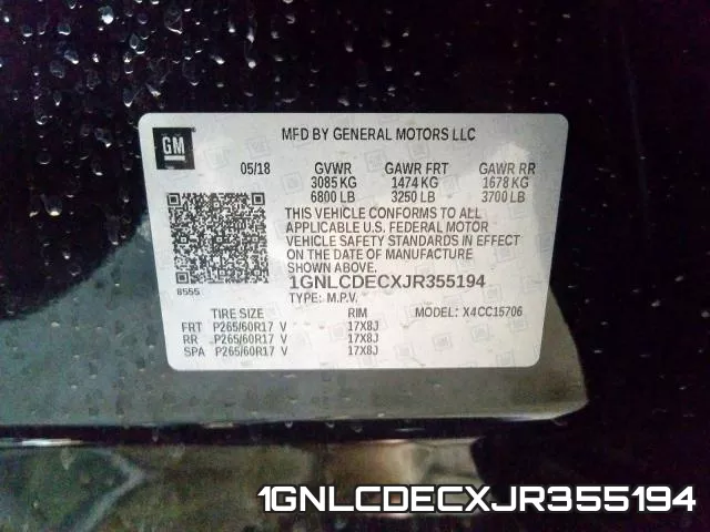1GNLCDECXJR355194 фото 2