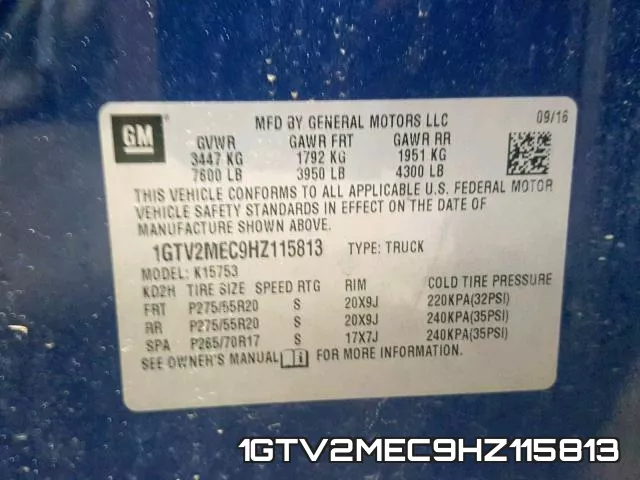 1GTV2MEC9HZ115813 фото 2