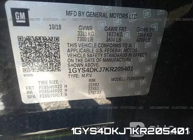 1GYS4DKJ7KR205401 фото 10