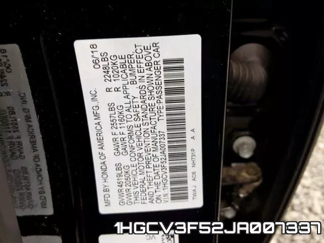 1HGCV3F52JA007337 фото 2