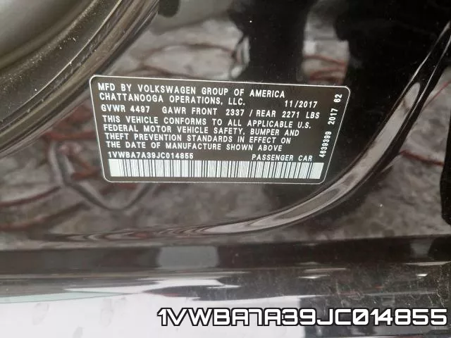 1VWBA7A39JC014855 фото 2