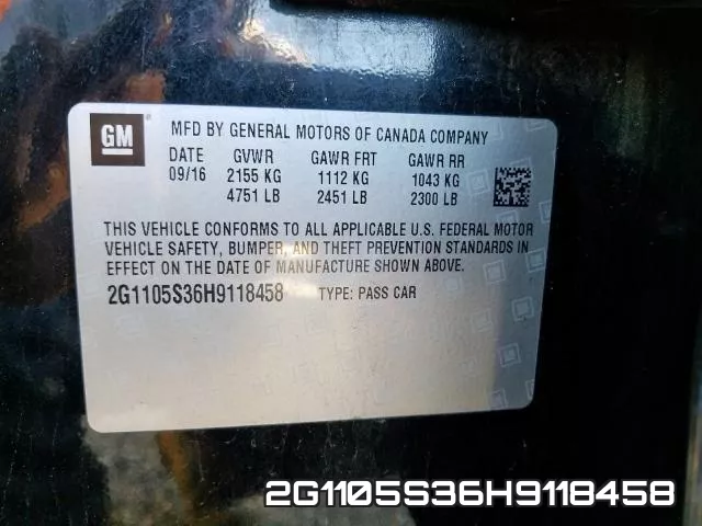 2G1105S36H9118458 фото 2