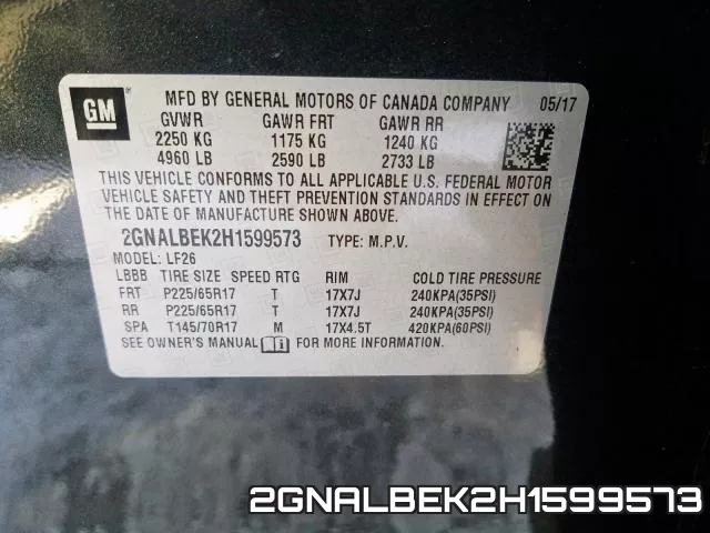 2GNALBEK2H1599573 фото 2