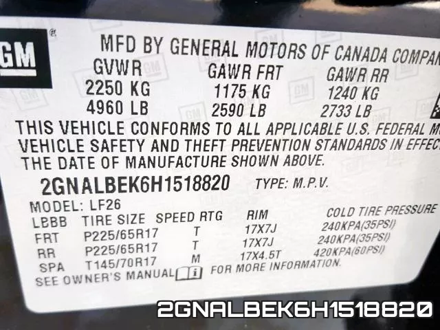 2GNALBEK6H1518820 фото 2