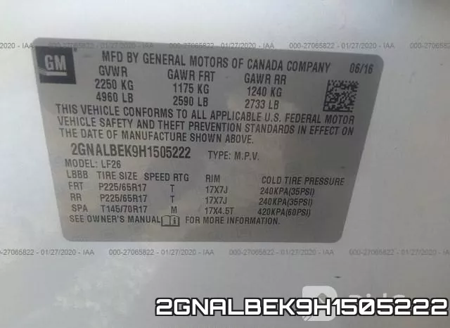 2GNALBEK9H1505222 фото 10
