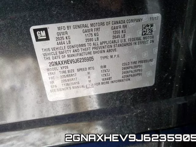 2GNAXHEV9J6235905 фото 2