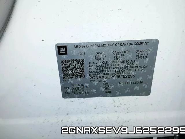 2GNAXSEV9J6252295 фото 2
