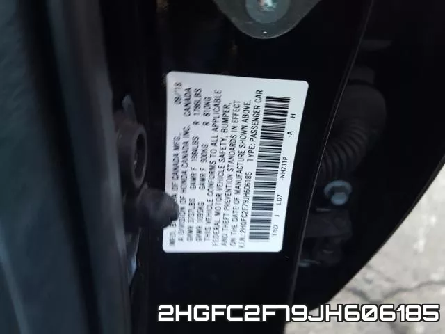 2HGFC2F79JH606185 фото 2