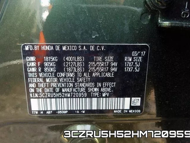 3CZRU5H52HM720959 фото 2