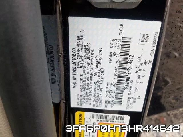 3FA6P0H73HR414642 фото 2