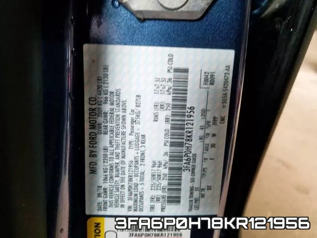 3FA6P0H78KR121956 фото 2