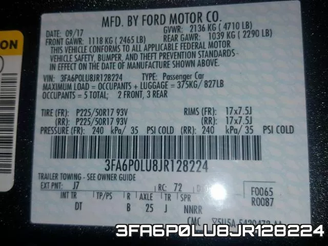 3FA6P0LU8JR128224 фото 2