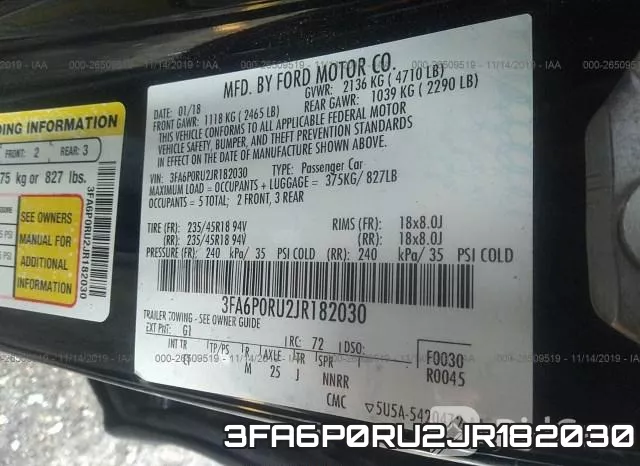 3FA6P0RU2JR182030 фото 10