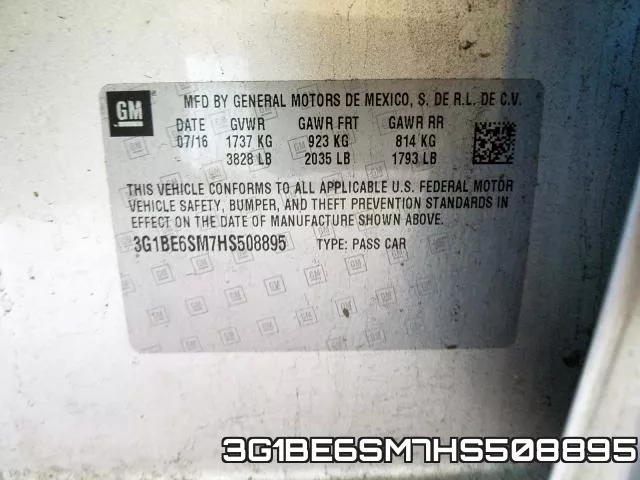 3G1BE6SM7HS508895 фото 2