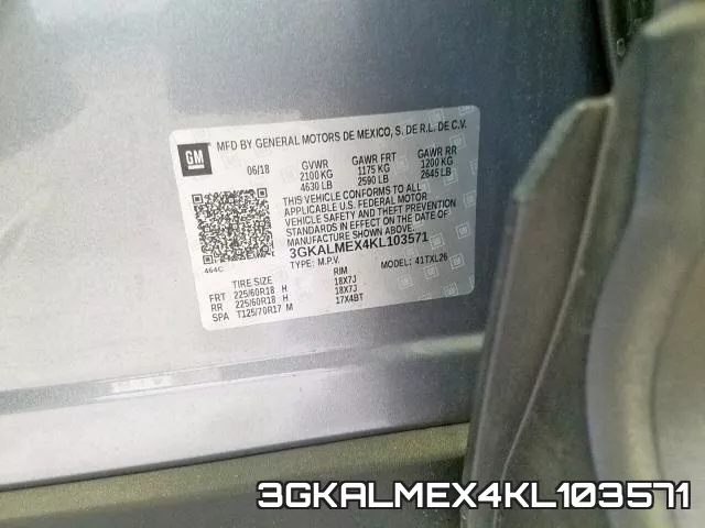 3GKALMEX4KL103571 фото 2