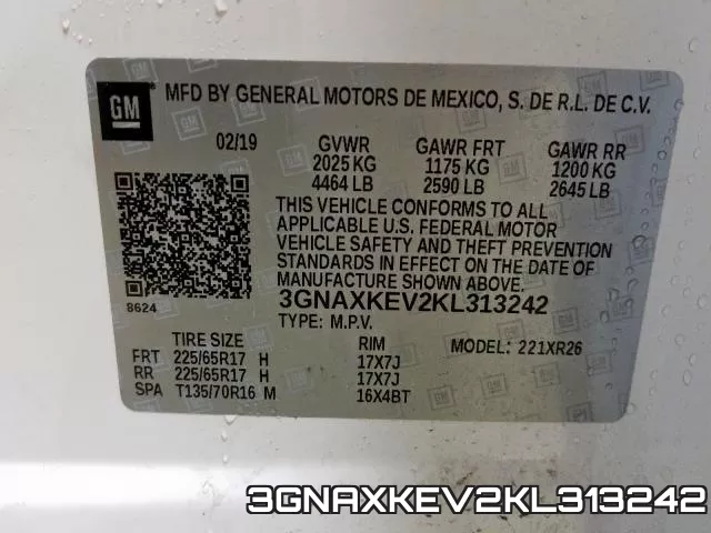 3GNAXKEV2KL313242 фото 2
