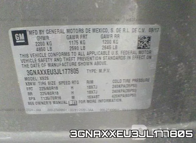3GNAXXEU3JL177805 фото 10