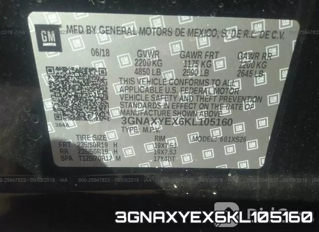 3GNAXYEX6KL105160 фото 10