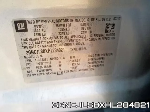 3GNCJLSBXHL284821 фото 2