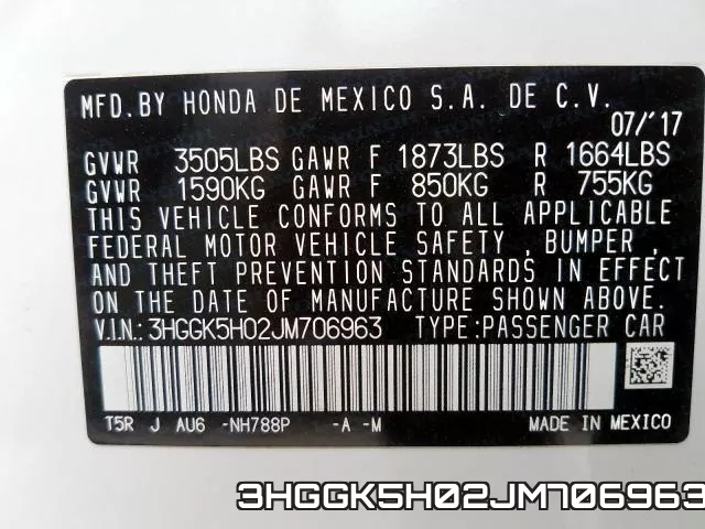 3HGGK5H02JM706963 фото 2