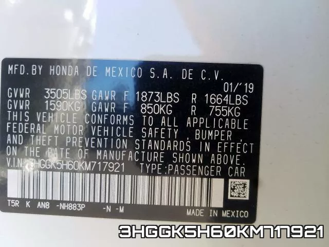 3HGGK5H60KM717921 фото 2