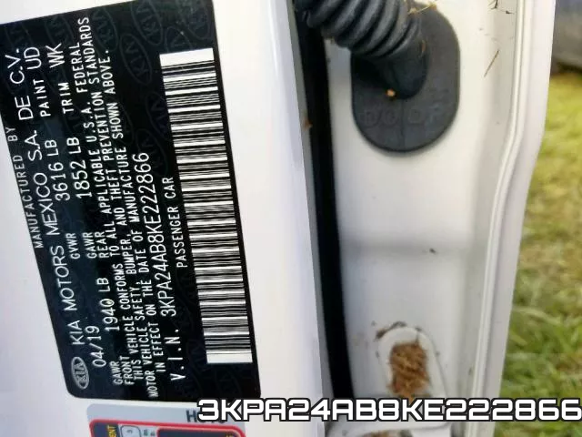 3KPA24AB8KE222866 фото 2