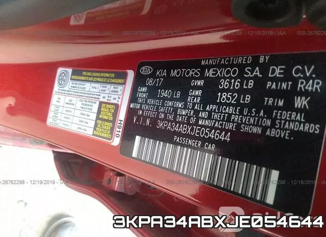 3KPA34ABXJE054644 фото 10