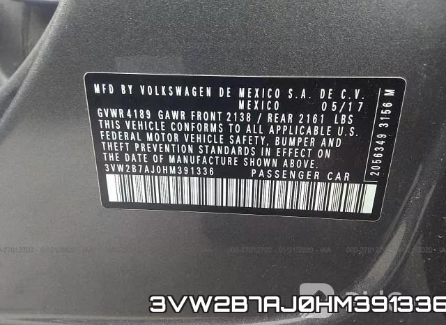 3VW2B7AJ0HM391336 фото 10