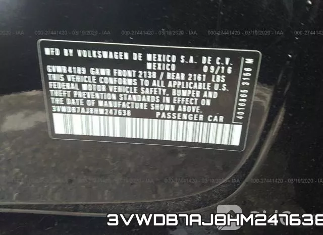 3VWDB7AJ8HM247638 фото 10