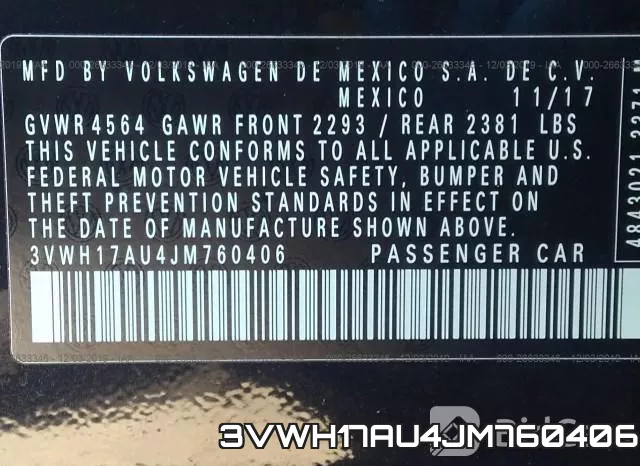 3VWH17AU4JM760406 фото 10
