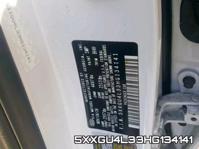 5XXGU4L33HG134141 фото 2