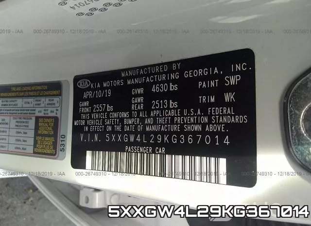 5XXGW4L29KG367014 фото 10