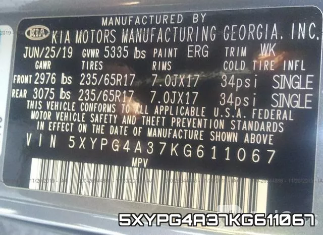 5XYPG4A37KG611067 фото 10