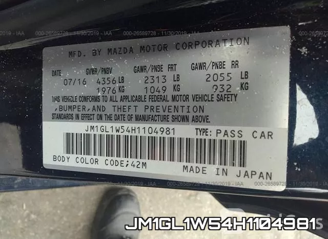 JM1GL1W54H1104981 фото 10