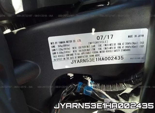 JYARN53E1HA002435 фото 2