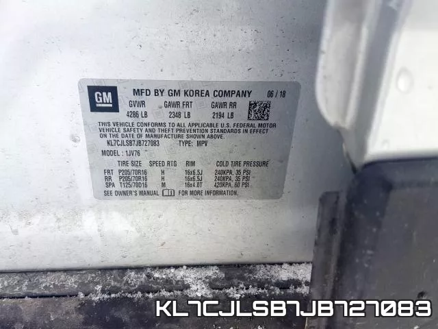 KL7CJLSB7JB727083 фото 2